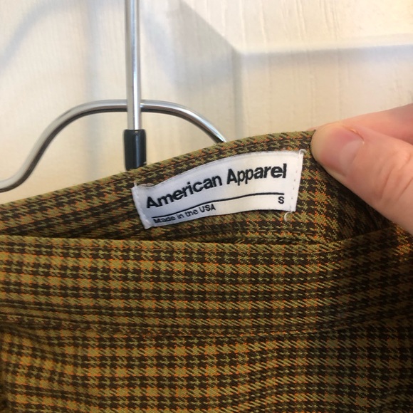 America Apparel Plaid Mini Circle Skirt Size S - Picture 2 of 2